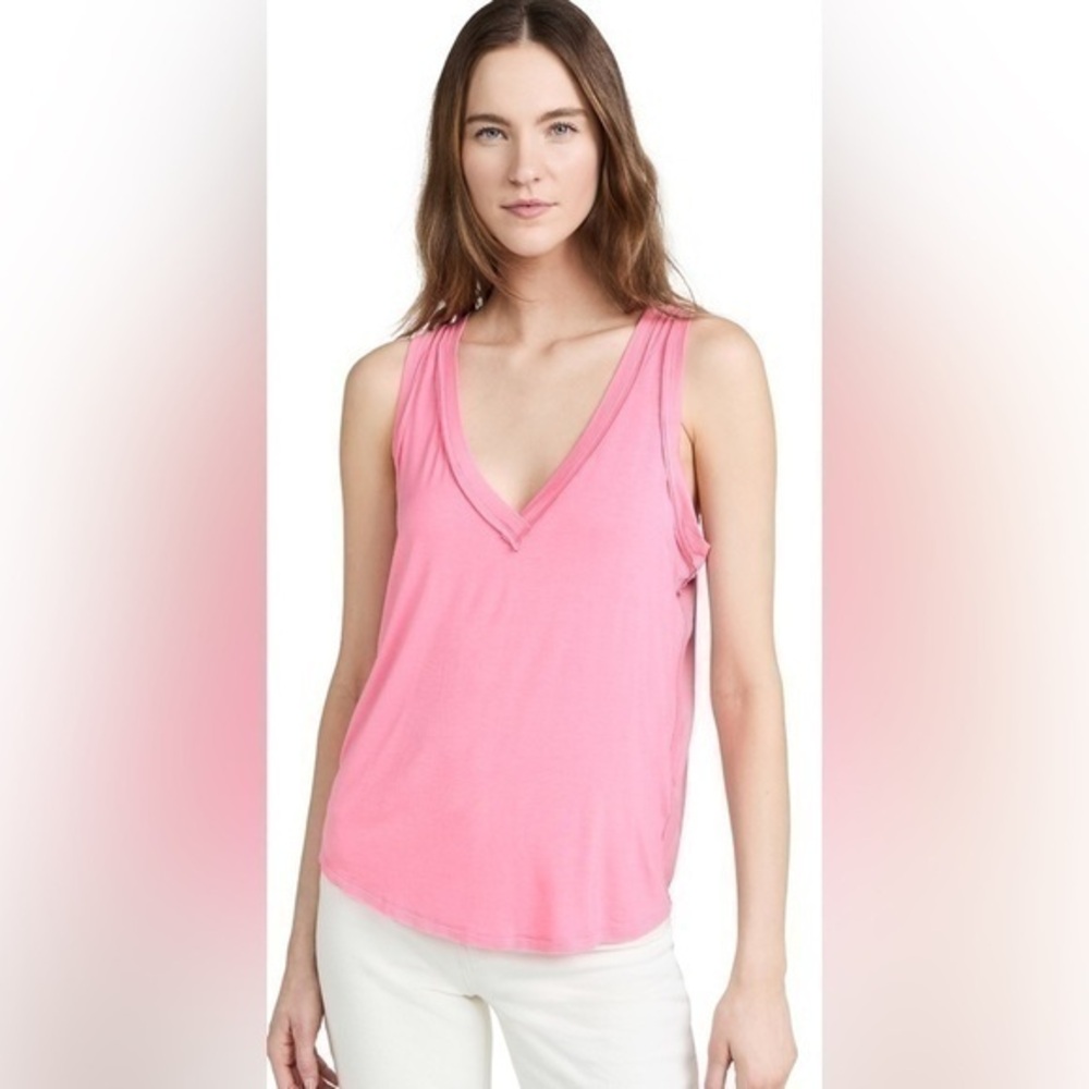 Free People Moon Dance Tank Top Hot Pink Oversized